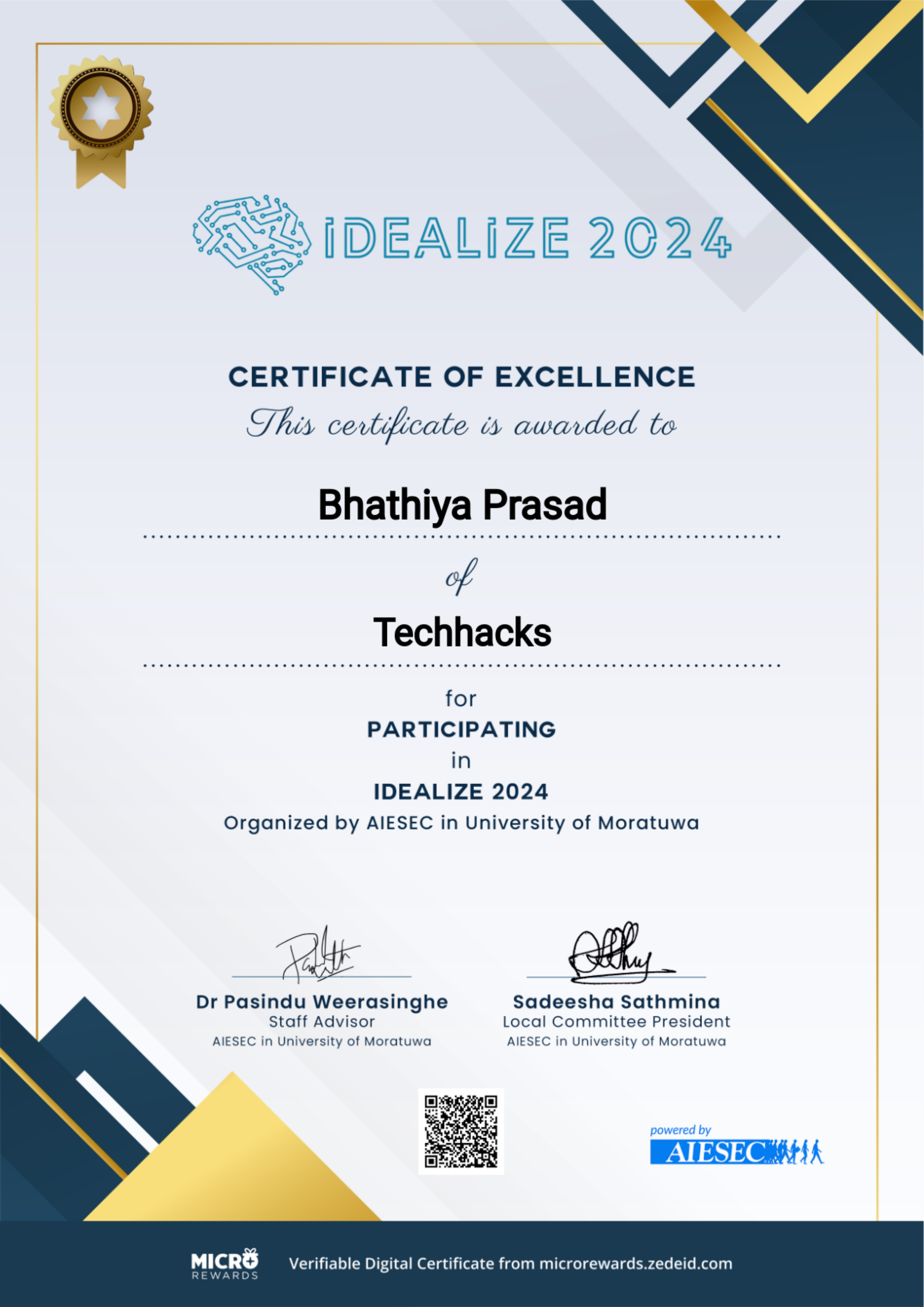 Technical Innovation Certificate